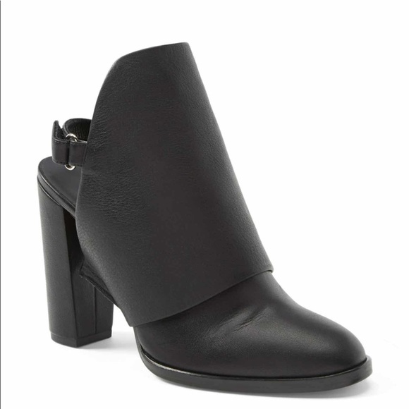 Vince Shoes - Vince black leather Jody sling back shield bootie